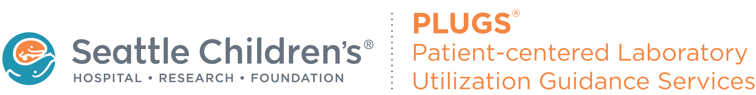 Seattle Children's logo and PLUGS logo